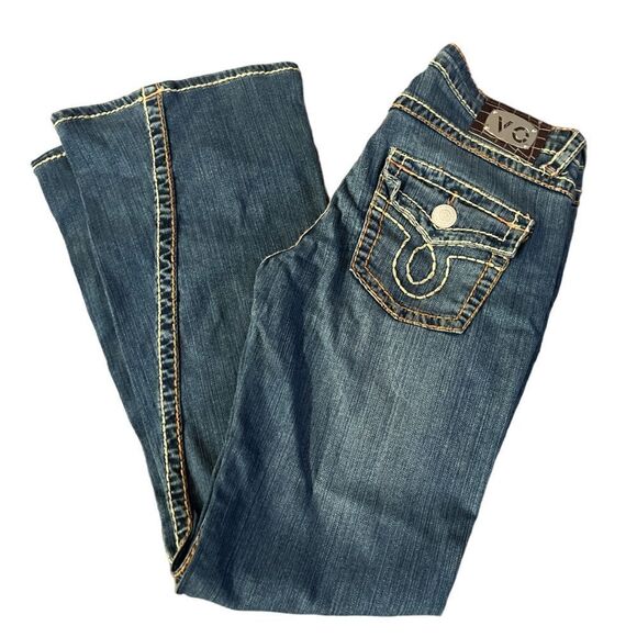 NWT Y2K Virgin Only Flare Dark Wash Denim - Picture 2 of 5